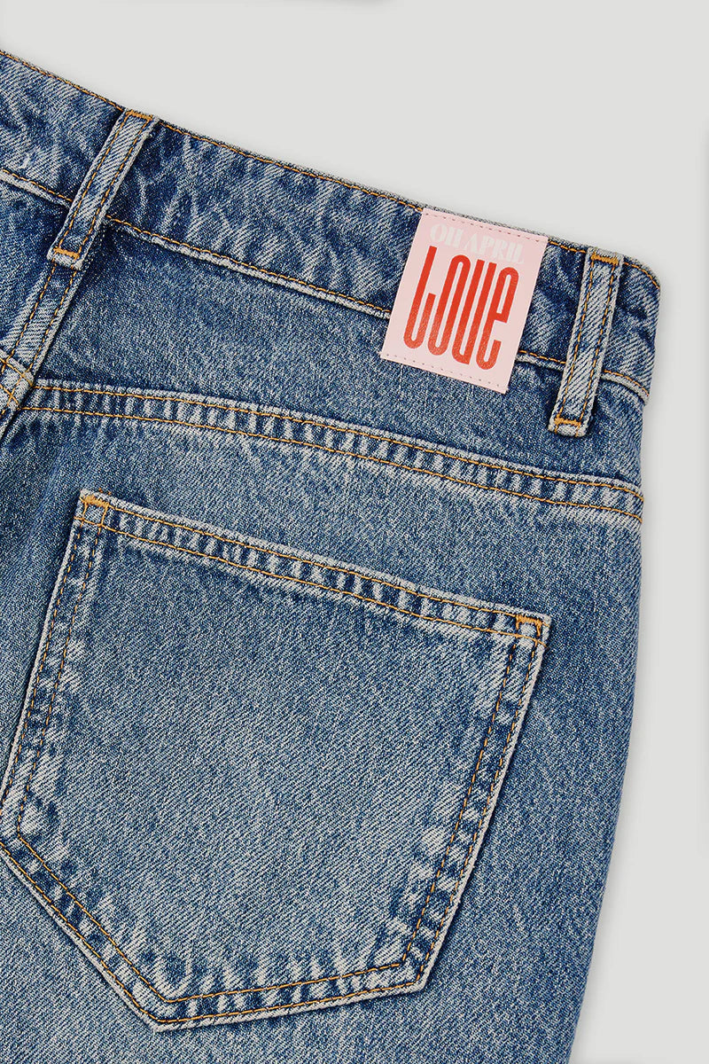 Lily Denim Pants Mid Blue