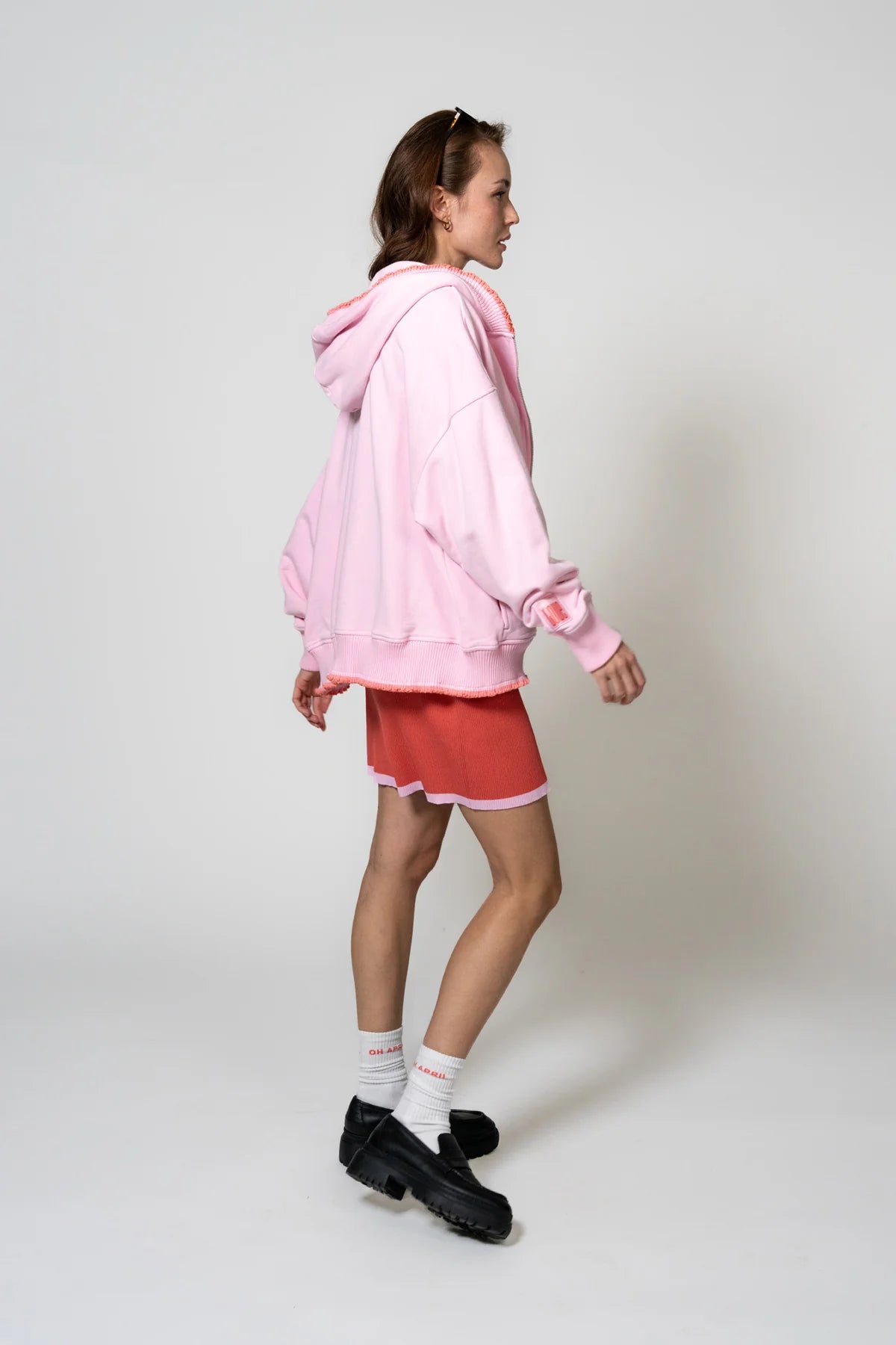 Belo Zipper Hoodie Soft Blush